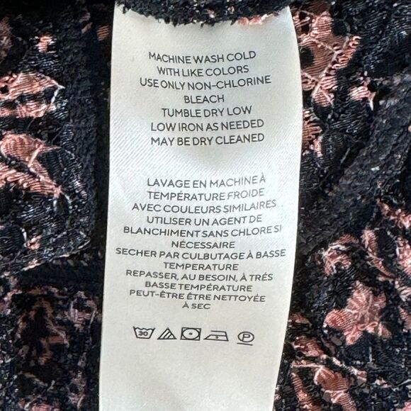 Free People Oh Baby! NWOT Black/Bronze Textured Crop Top Sz XS - Picture 7 of 8